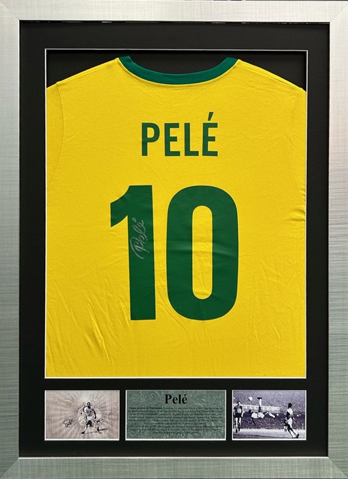 LOT 53 - PELE SIGNED BRAZIL SHIRT